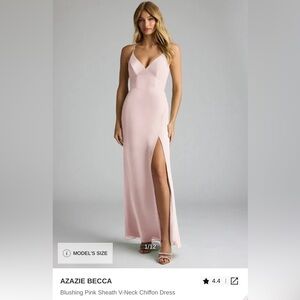 Azazie Blushing Pink Bridesmaid Dress